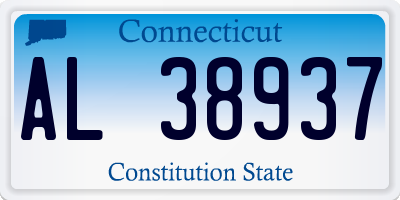 CT license plate AL38937