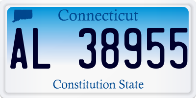 CT license plate AL38955