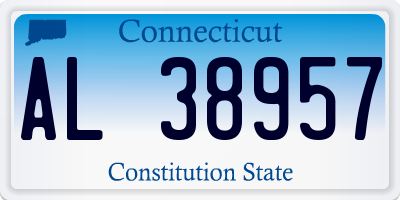 CT license plate AL38957