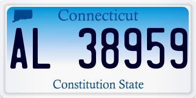 CT license plate AL38959