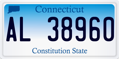 CT license plate AL38960