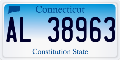 CT license plate AL38963