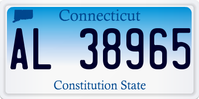 CT license plate AL38965