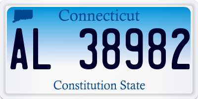 CT license plate AL38982