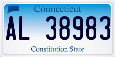 CT license plate AL38983