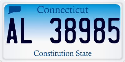 CT license plate AL38985