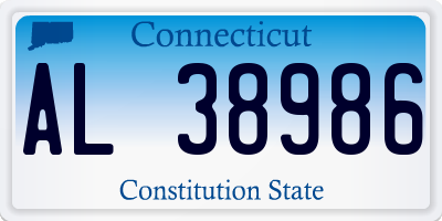 CT license plate AL38986