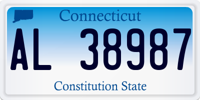 CT license plate AL38987