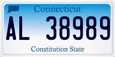CT license plate AL38989