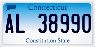 CT license plate AL38990