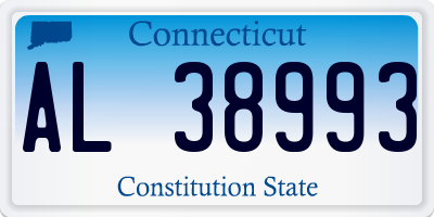 CT license plate AL38993