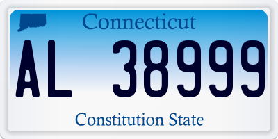 CT license plate AL38999