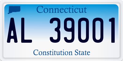CT license plate AL39001