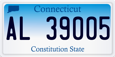 CT license plate AL39005