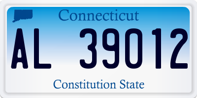 CT license plate AL39012