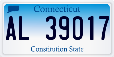 CT license plate AL39017