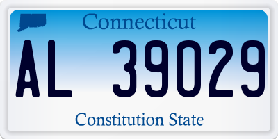 CT license plate AL39029