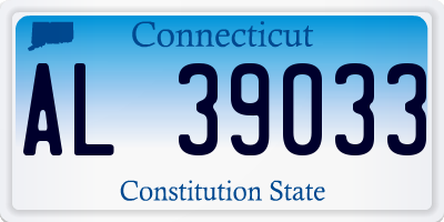 CT license plate AL39033