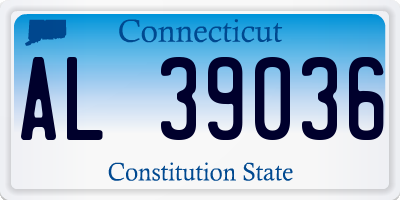 CT license plate AL39036