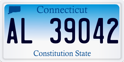 CT license plate AL39042