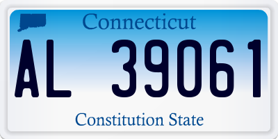 CT license plate AL39061