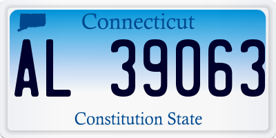CT license plate AL39063