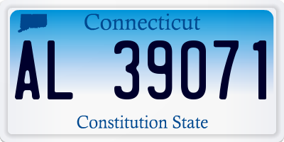 CT license plate AL39071