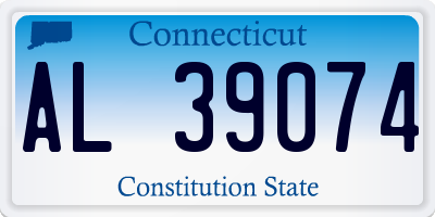 CT license plate AL39074