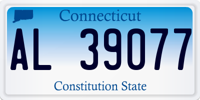 CT license plate AL39077