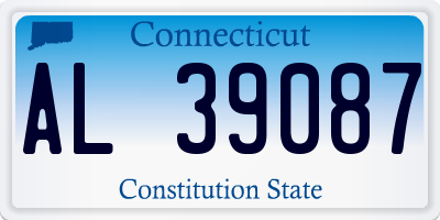 CT license plate AL39087