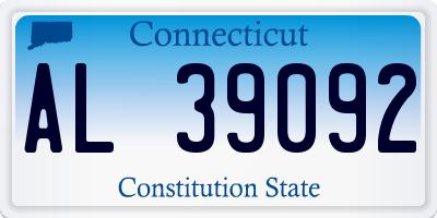 CT license plate AL39092