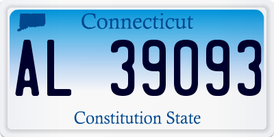 CT license plate AL39093