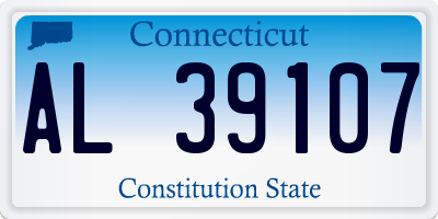 CT license plate AL39107