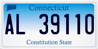CT license plate AL39110