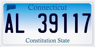 CT license plate AL39117