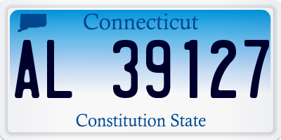 CT license plate AL39127