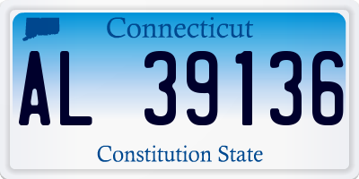 CT license plate AL39136