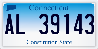 CT license plate AL39143