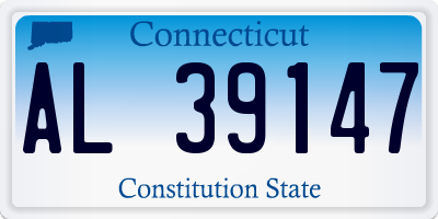 CT license plate AL39147