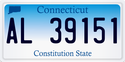 CT license plate AL39151