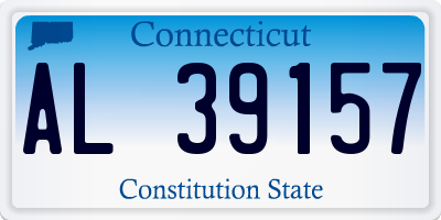 CT license plate AL39157