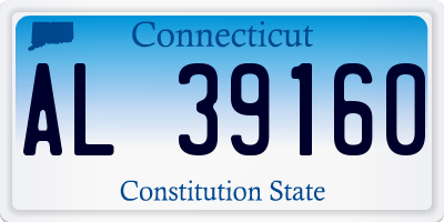 CT license plate AL39160