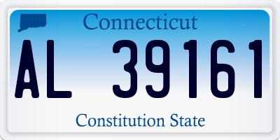 CT license plate AL39161