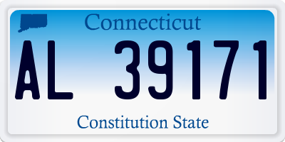 CT license plate AL39171