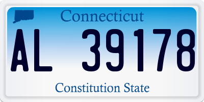 CT license plate AL39178