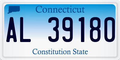 CT license plate AL39180