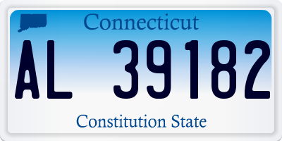 CT license plate AL39182