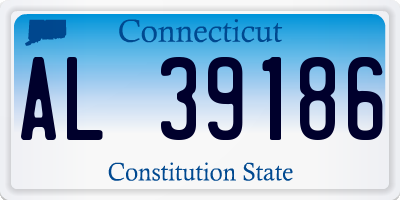 CT license plate AL39186