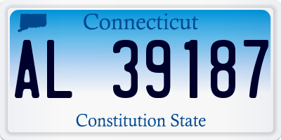 CT license plate AL39187