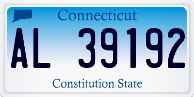 CT license plate AL39192